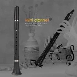 Mini Bb B Flat Clarinet fa'atasi ai ma taga ave fa'apolofesa Tyro Clarionet Meafaigaluega Woodwind mo Amata Mea Fa'atino.