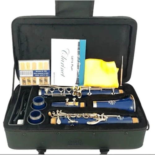 Bb Clarinet 17 kalitli Sib Klarnet To'q ko'k rangli klarnet, E109 qutisi bilan