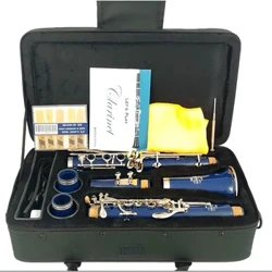 Bb Clarinet 17 kalitli Sib Klarnet To'q ko'k rangli klarnet, E109 qutisi bilan