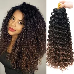 ʻO ka lauoho koʻi ʻo GoGo Curl no nā wahine ʻEleʻele Pōkole Beach Curl Bohemian Crochet Braids ʻeleʻele maoli ʻeleʻele hohonu ʻulaʻula lauoho hoʻonui