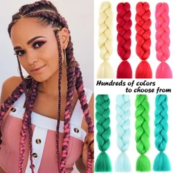 AZQUEEN 24 tuumaa Jumbo Braiding Hiukset Synteettiset hiuspidennykset Afro Ombre Virkattu Braid Hiusten tukkumyynti naisille