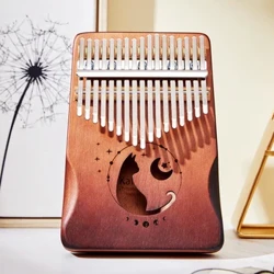 Kalimba 17 Schlësselen Professionell Kalimba Daumen Piano Massivholz Veneer Keyboard Museksinstrument Fanger Piano Chrëschtdagscadeau