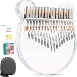 Piano à pouce Kalimba en acrylique, 17 touches, Instruments de musique Mbira portables, jouet pour enfants, cadeau de noël mignon