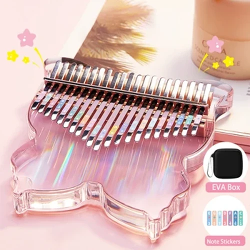 Transparent Acrylic Kalimba 17 21 Ukhiye Wesithupha seCrystal Piano Uchwepheshe we-Kalimbas Ikhibhodi Yepiyano Izinsimbi Zomculo Izipho Ezinhle