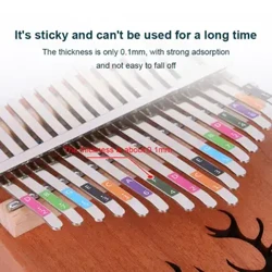 Kalimba échelle autocollant 17 tons 21 tons pouce harpe étiquette phonétique musicale cinq doigts harpe autocollant Kalimba apprenant Instruments