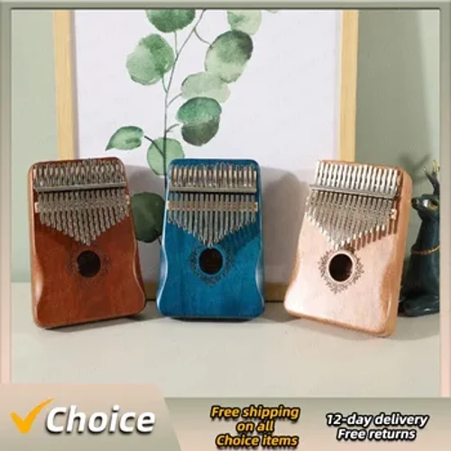 17 Phím Nhạc Cụ Kalimba Ngón Tay Cái Đàn Piano Gỗ Mahogany Ngón Tay Piano Kết Hợp Quà Tặng Cho Trẻ Em Di Động Mbira Ngón Tay Piano