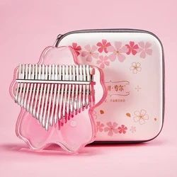 Zani21 Thumbhard Kalimba Cristallo Trasparente 17 Dita Pianoforte Piccolo Strumento Kid Strumenti di Illuminazione Musicale per Bambini