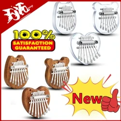 Yeni 8 Anahtar Mini Kalimba Başparmak Piyano Ahşap/Akrilik Küçük Giyilebilir Müzik Aleti Kolye Yetişkin Çocuklar Için Mbira Parmak Piyano