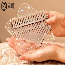 HLURU Kalimba 17 21 Key Degetul Pian Cristal Acrilic Kalimba 17 21 Key Finger Pian pentru Începători și Copii Instrument cu tastatură