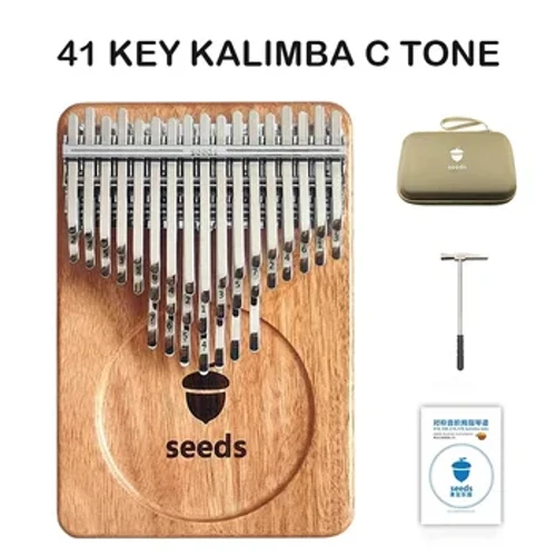 Professzionális Kalimba 41 billentyűs hüvelykujj zongora teljes furnér tömör fa Okoume fa Kalimba 41 billentyűs ujjas zongora billentyűs hangszer