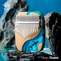 Hluru Kalimba 17 21 kalitli yog'och bosh barmog'i pianino cholg'usi sovg'a aksessuarlari bilan qattiq yog'och okean kiti delfin Kalimba