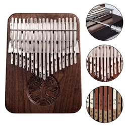 Piano à pouce Kalimba 34 touches B accordé en noyer noir avec sac de ramassage, coffret cadeau Musical, accessoires pour instruments de musique professionnels