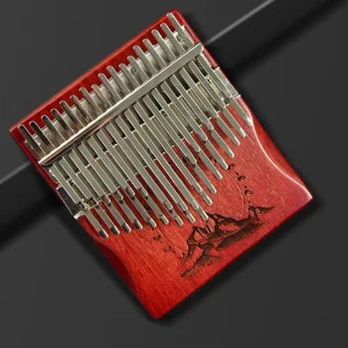 Прафесійнае пальчыкавае піяніна Kalimba, 34 тоны, чырвонае дрэва, вінтажнае піяніна з цвёрдага дрэва з навучальнай кнігай для пачаткоўцаў