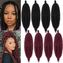 Afro Spring Twist Háčkovanie vlasov Vopred oddelené Marley Braids Predlžovanie vlasov pre ženy Čierne mäkké vrkôčiky Afro Twist Braiding Hair