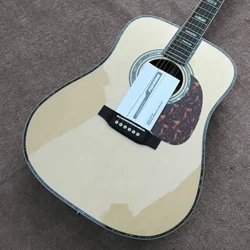 új tömör lucfenyő akusztikus gitár D típusú 45 modell 41" gitár abalone intarziás, abalone kötés Felső és hátsó,Elektromos gitár