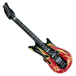 1ks Flame nafukovacia gitara Rock Star Gitara Hračka Karneval Narodeninové oslavy Dekorácie Balóny Nafukovací nástroj