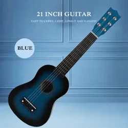 21 tums Ukulele Gitarr Barn Nybörjare Musikinstrument Mini 6 Strings leksakspresent Lättvikts bärbara musikelement