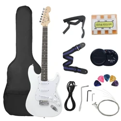 ST Elektr gitara 39 dyuymli 6 torli 21 fretsli basswood korpusli elektrogitara gitara Karnayli Gitara qismlari va aksessuarlari