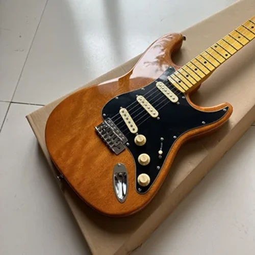 F-ST elektrická gitara transparentná žltá farba mahagón telo javor hmatník vysokej kvality gitara doprava zdarma