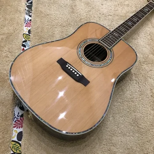 41-palcová akustická gitara z masívneho cédru G-D45 z palisandru, zadná a bočná elektrická gitara