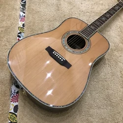 41-palcová akustická gitara z masívneho cédru G-D45 z palisandru, zadná a bočná elektrická gitara