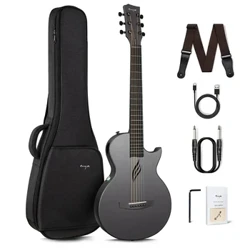 Enya Nova Go SP1 35-inčna pametna gitara prijenosna akustična električna putna gitara od karbonskih vlakana s futrolom i kablom za punjenje