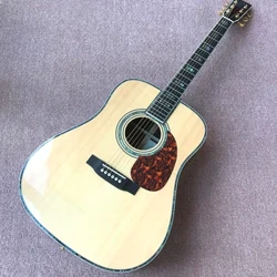 New Solid Spruce Top Gitar Akustik Tipe D 45 Model 41" Gitar Abalone Bertatahkan, Abalone Binding Atas & Belakang, Electr Gratis Pengiriman