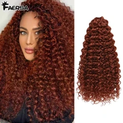 Lainelised põimitud juuksed Vahukomm Afro Curl Heegeldatud Juuksed Sünteetilised Twist Braid Kinky Curly Braiding Juuksepikendused 14-22 tolli
