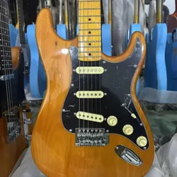 Elektrisk gitar Gjennomsiktig gul farge Mahogny Body Maple Gripebrett Høykvalitets Guitarra Gratis frakt