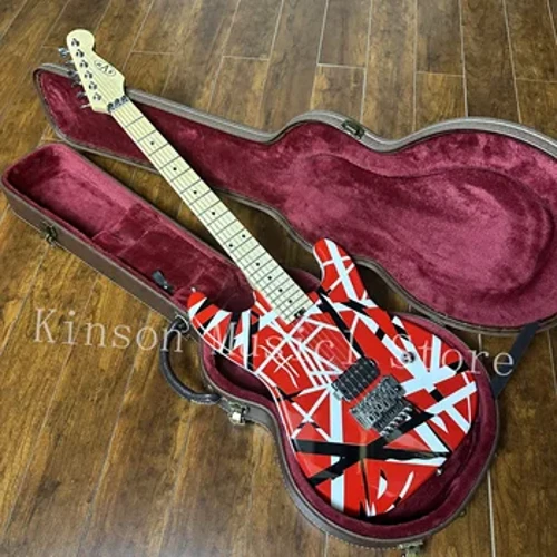 Edward Eddie Van Halen sunkioji EVH elektrinė gitara, Floyd Rose vibracinis tiltas, klevo grifas