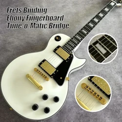 Custom Shop, сделано в Китае, высококачественная электрогитара LP Custom, накладка на гриф из черного дерева, крепление ладов, бридж Tune-o-Matic, бесплатно