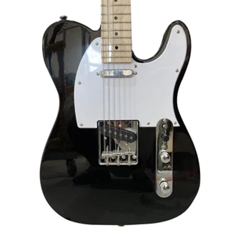 Tele gitara, čierna farba, telo, javorový hmatník, 6 strunová gitara