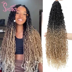 Majesty Twist Hoer Curly Passion Twist Crochet Hoer 26'' Long Synthetic Braiding Hoer Extension SOKU Pre-Looped Senegalese Twist