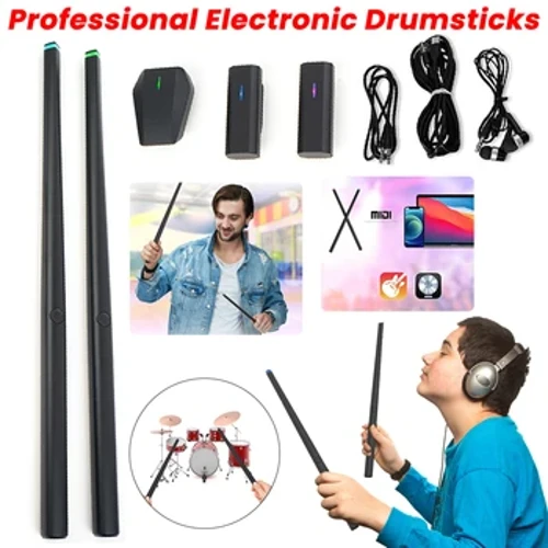 Professional elektron baraban tayoqchalari ko'chma havo baraban tayoqchasi virtual baraban to'plami yangi boshlanuvchilar uchun bolalar kattalar uchun musiqa asboblari