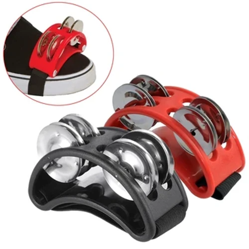 1pcs Elliptical Drum Companion Hand Foot Jingle Drum Izingane Zomculo Zokufundisa Tambourine Percussion Instruments KTV Party