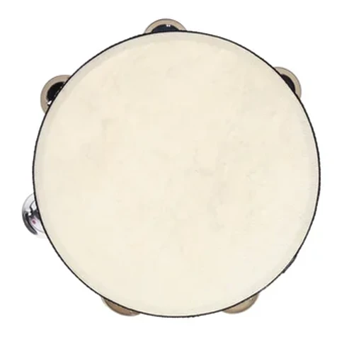Tambourine cầm tay 8 inch với kim loại jingles bộ gõ trống đầu giáo giáo học đồ chơi âm nhạc cho trẻ em học sinh