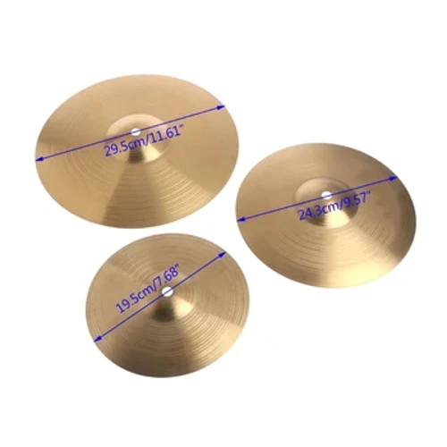 8/10/12 Inch Kuningan Simbal Perkusi Drum Alloy Crash Simbal Drum Instrumen Simbal untuk Drum Pemain Pemula