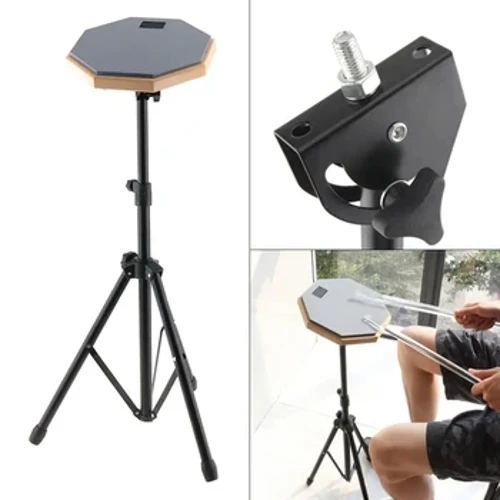 Bộ trống 8 inch HOT, thảm cao su trống gỗ, huấn luyện cho người mới bắt đầu, nhạc cụ gõ có chân đế điều chỉnh
