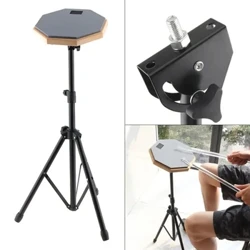 Bộ trống 8 inch HOT, thảm cao su trống gỗ, huấn luyện cho người mới bắt đầu, nhạc cụ gõ có chân đế điều chỉnh