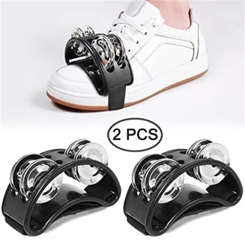 2 компјутерски елипсовидни тапани Companion Hand Foot Jingle Drum Children Music Educational Tambourine Percussion Instruments for KTV Party