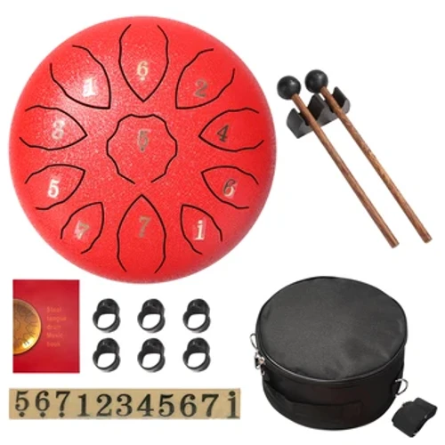 3//6/8-palčni kompleti bobnov Ethereal Jekleni boben z jezikom Mini ročni pan boben z bobnarskimi palicami tolkala Glasbeni instrument Tamburin