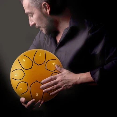 6 tommers ståltungetrommepannetanktromme med pose 8/11 melodi musikkinstrument Hånd lett bærbar musikkelementer trommesett