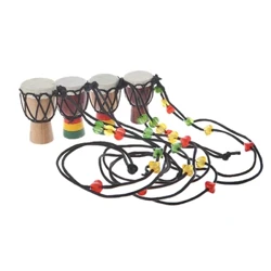 Din lemn clasic Jambe Drummer Mini Djembe Percuție African Hand Drum Bongo Gift