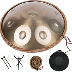440 Hz, 432 Hz auksinis rankinis būgnas su plieniniu liežuviu jogai, meditacijos instrumentui, pradedantiesiems, tamboro dovana, 22 coliai, 9, 10, 12 natų