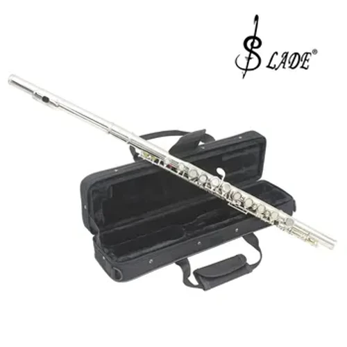 SLADE 16 zougemaach Open Lächer C Schlëssel Professionell Transversal Flute Concert Musikinstrument mat Këscht Botz Stoff Stick Handschuesch