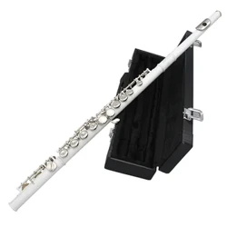 SLADE Trắng 16 Lỗ C Tông Sáo Với E Phím Woodwind Nhạc Cụ Đóng Chìa Khóa Đồng Niken Ống Sáo Có Hộp Phụ Kiện Âm Nhạc