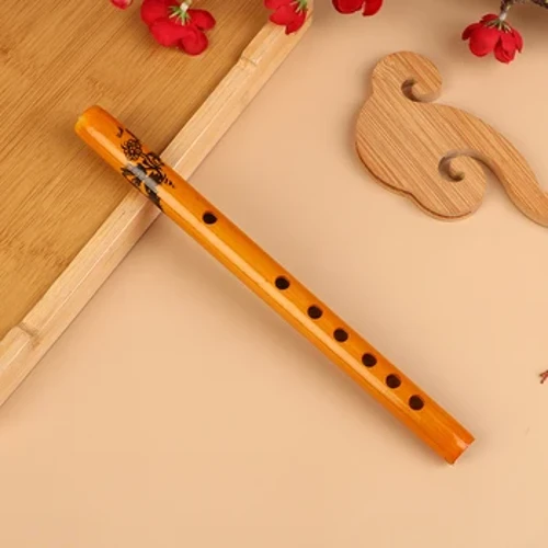 1Pc Cinese Tradizionale 6 Fori Flauto Di Bambù Flauto Verticale Clarinetto Studente Strumento Musicale Flauto di Colore di Legno Per Principianti