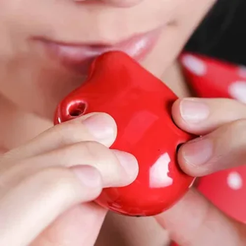 1 pçs pequena flauta cor ocarina mini instrumento 6 buracos instrumentos musicais para crianças soprano brinquedos de sopro esportes
