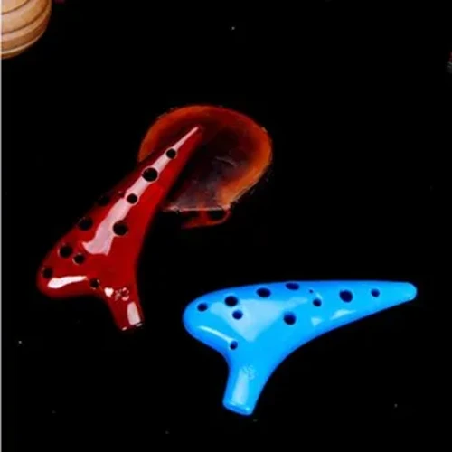 12 Lubang Resin Plastik Ocarina Flute Asap Membakar Gaya Kapal Selam Alat Musik dengan Skor Musik untuk Pemula