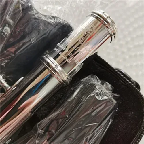Zilarrezko xaflatutako txirula yFL212 16 zulo itxia C tekla flauta Cupronickel Silvering flauta transversal instrumentos musicale flauta